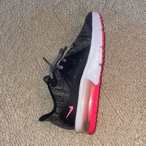 Nike air max, black and hot pink size 5Y